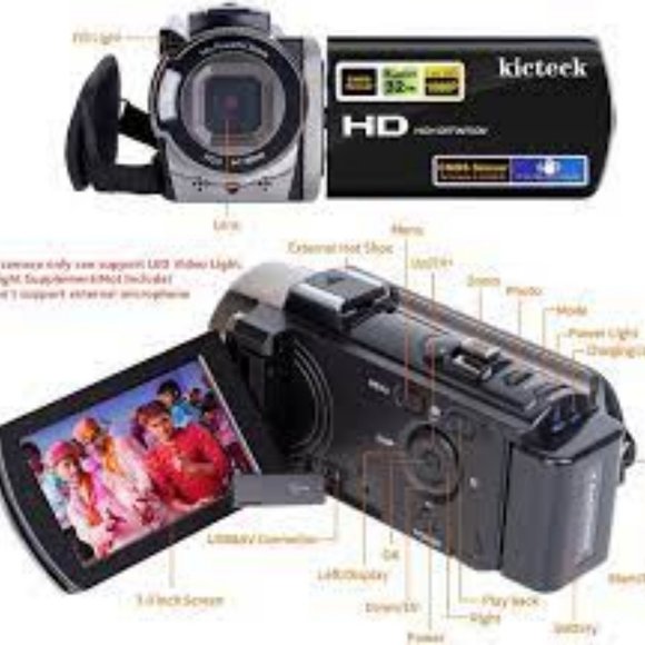 HD 1080P DIGITAL VIDEO CAMERA RECORDER- 16X DIGITAL ZOOM - Picture 4 of 9